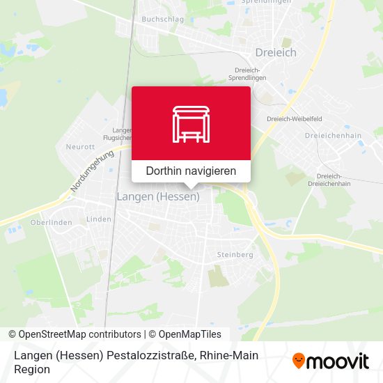 Langen (Hessen) Pestalozzistraße Karte