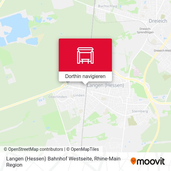 Langen (Hessen) Bahnhof Westseite Karte