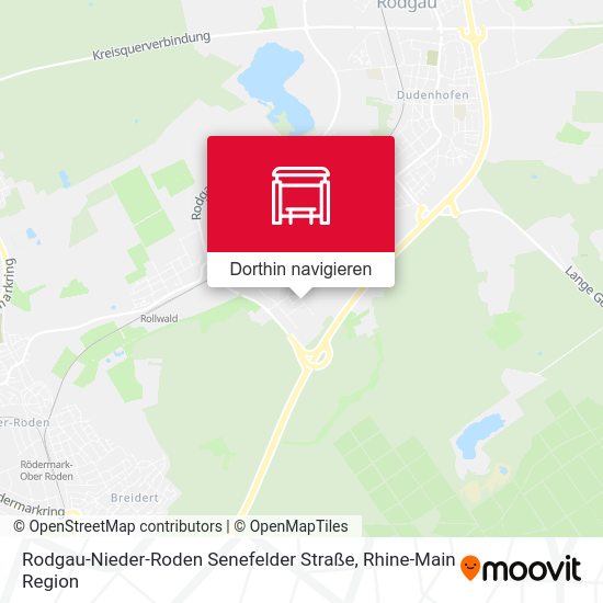 Rodgau-Nieder-Roden Senefelder Straße Karte