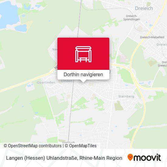 Langen (Hessen) Uhlandstraße Karte