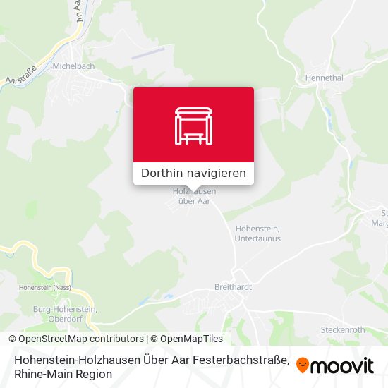 Hohenstein-Holzhausen Über Aar Festerbachstraße Karte