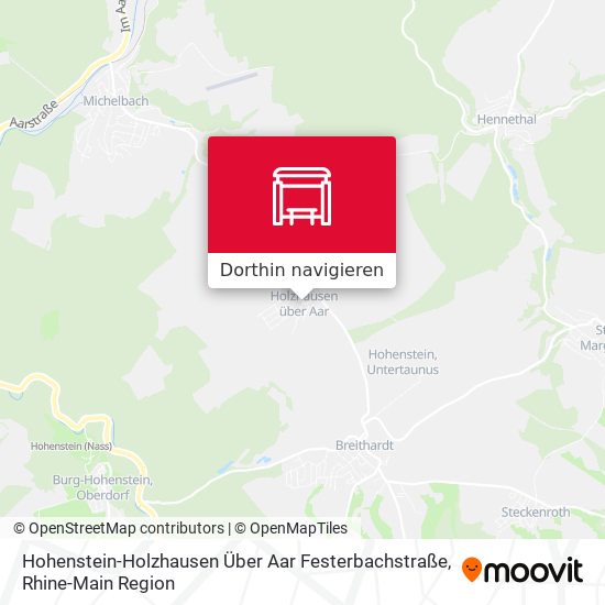 Hohenstein-Holzhausen Über Aar Festerbachstraße Karte