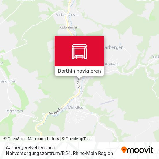 Aarbergen-Kettenbach Nahversorgungszentrum / B54 Karte