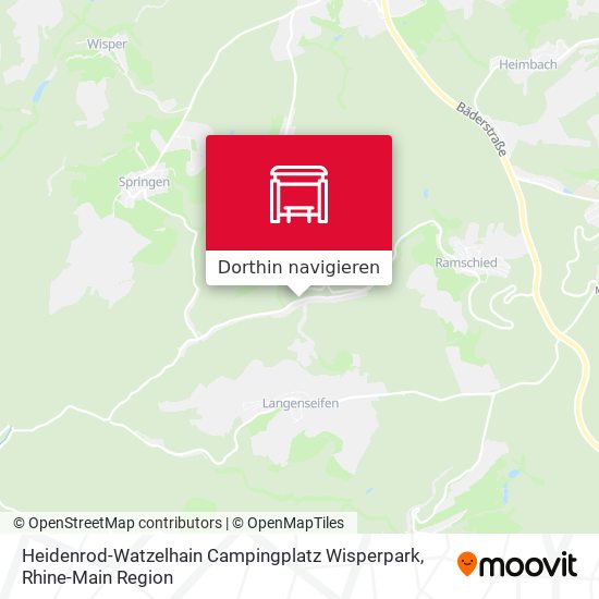 Heidenrod-Watzelhain Campingplatz Wisperpark Karte