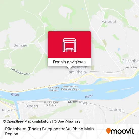 Rüdesheim (Rhein) Burgundstraße Karte