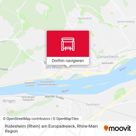 Rüdesheim (Rhein) am Europadreieck Karte