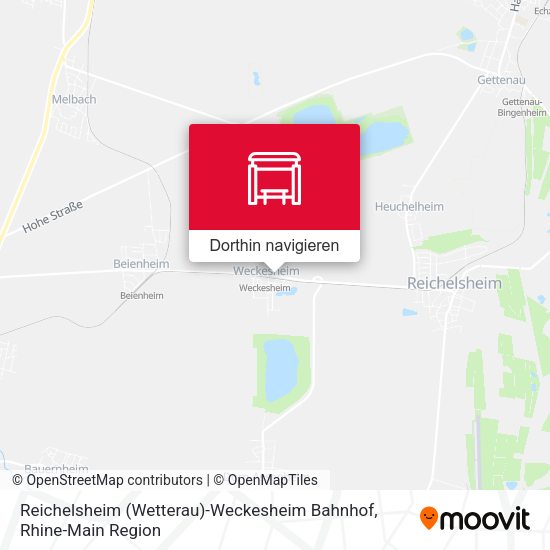 Reichelsheim (Wetterau)-Weckesheim Bahnhof Karte