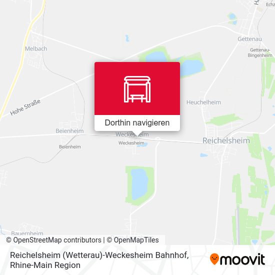 Reichelsheim (Wetterau)-Weckesheim Bahnhof Karte