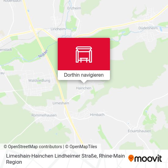 Limeshain-Hainchen Lindheimer Straße Karte
