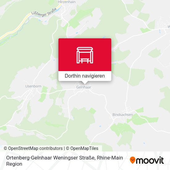 Ortenberg-Gelnhaar Weningser Straße Karte