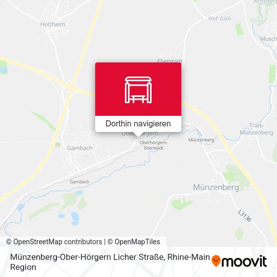 Münzenberg-Ober-Hörgern Licher Straße Karte