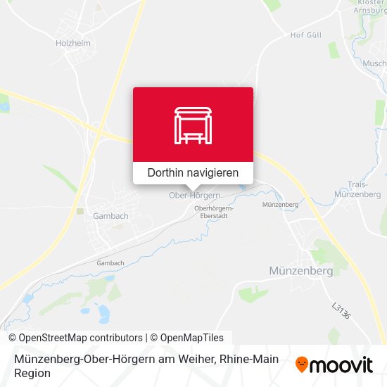 Münzenberg-Ober-Hörgern am Weiher Karte