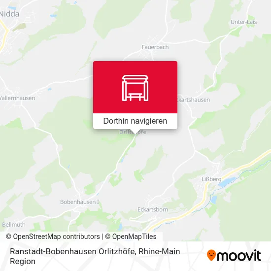 Ranstadt-Bobenhausen Orlitzhöfe Karte