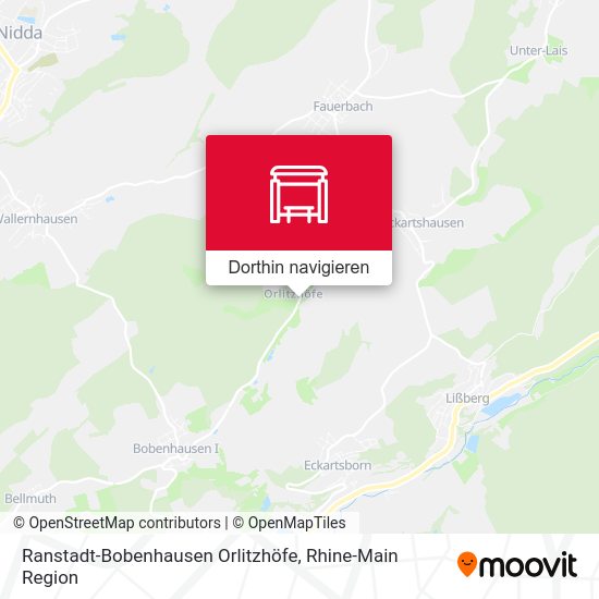 Ranstadt-Bobenhausen Orlitzhöfe Karte