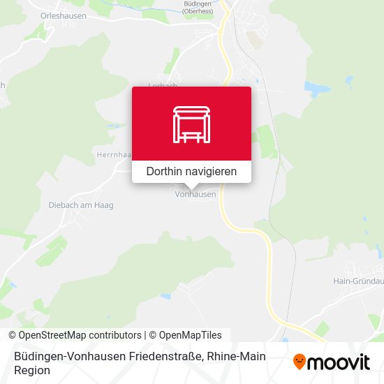 Büdingen-Vonhausen Friedenstraße Karte