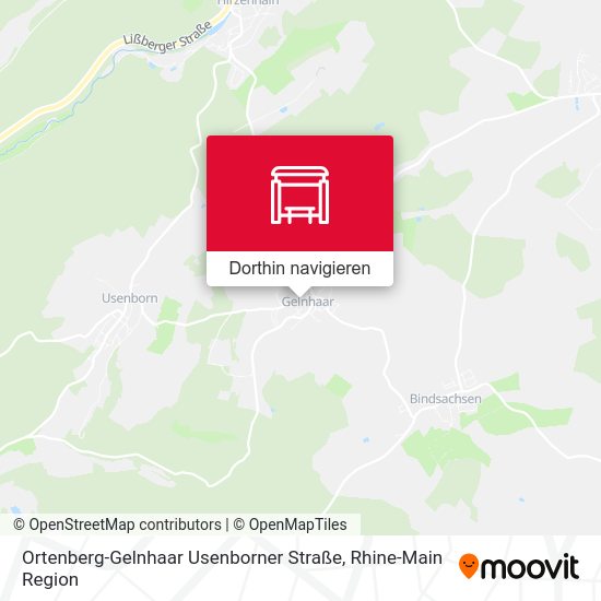 Ortenberg-Gelnhaar Usenborner Straße Karte