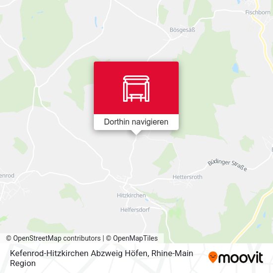 Kefenrod-Hitzkirchen Abzweig Höfen Karte