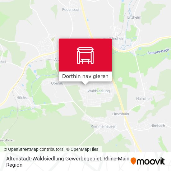Altenstadt-Waldsiedlung Gewerbegebiet Karte