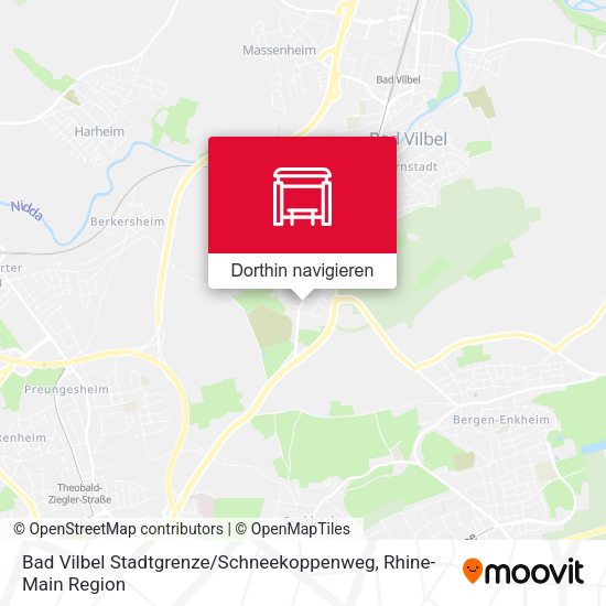 Bad Vilbel Stadtgrenze / Schneekoppenweg Karte