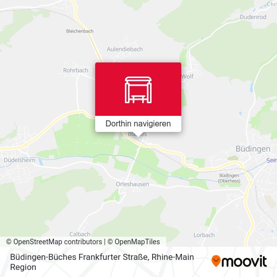 Büdingen-Büches Frankfurter Straße Karte