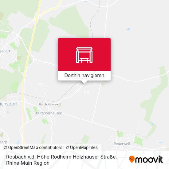 Rosbach v.d. Höhe-Rodheim Holzhäuser Straße Karte
