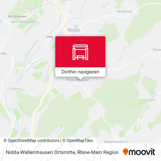 Nidda-Wallernhausen Ortsmitte Karte