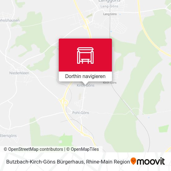Butzbach-Kirch-Göns Bürgerhaus Karte