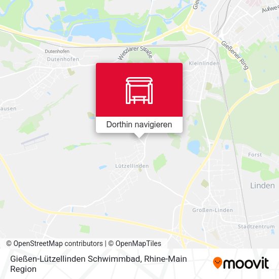 Gießen-Lützellinden Schwimmbad Karte