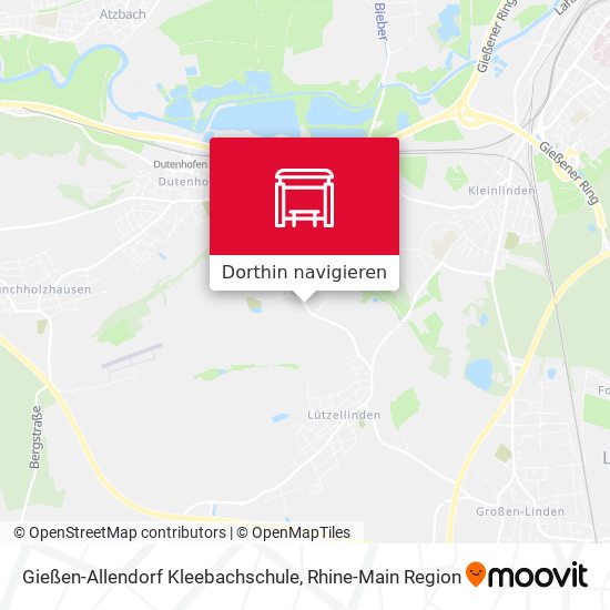 Gießen-Allendorf Kleebachschule Karte
