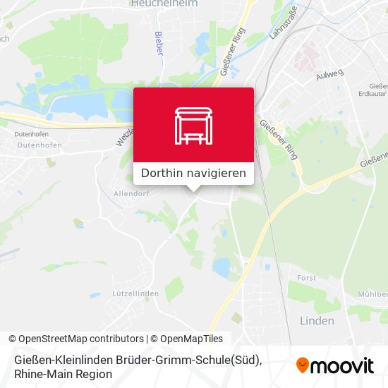 Gießen-Kleinlinden Brüder-Grimm-Schule(Süd) Karte