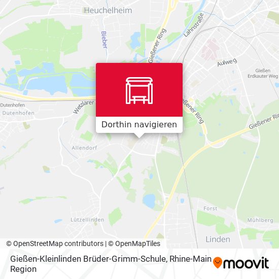 Gießen-Kleinlinden Brüder-Grimm-Schule Karte