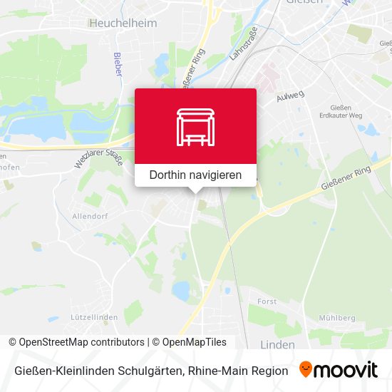 Gießen-Kleinlinden Schulgärten Karte