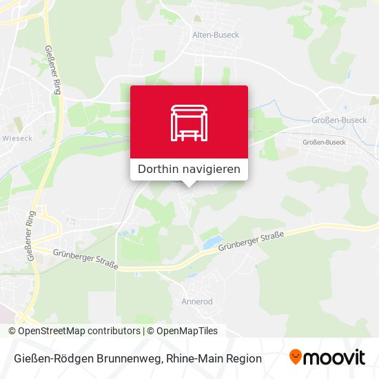 Gießen-Rödgen Brunnenweg Karte