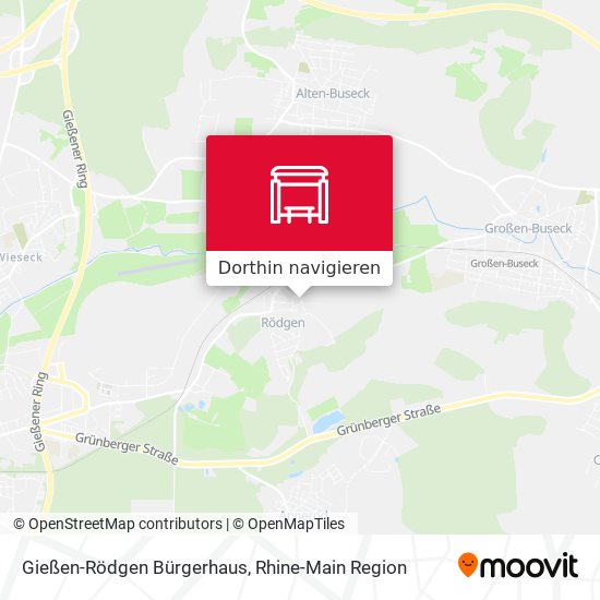 Gießen-Rödgen Bürgerhaus Karte