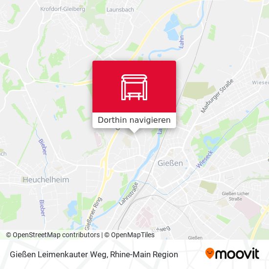 Gießen Leimenkauter Weg Karte