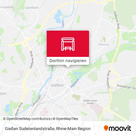 Gießen Sudetenlandstraße Karte