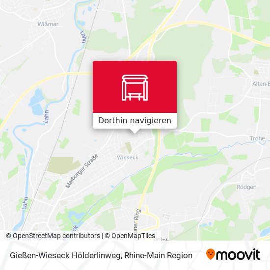 Gießen-Wieseck Hölderlinweg Karte