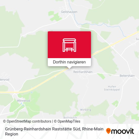 Grünberg-Reinhardshain Raststätte Süd Karte