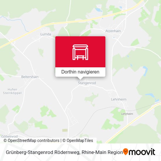 Grünberg-Stangenrod Rödernweg Karte