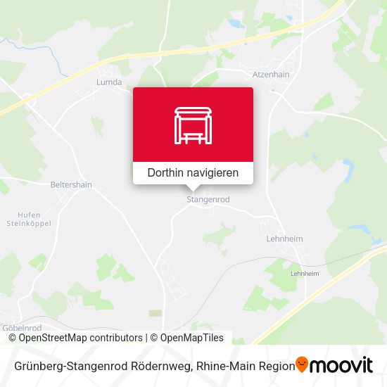 Grünberg-Stangenrod Rödernweg Karte
