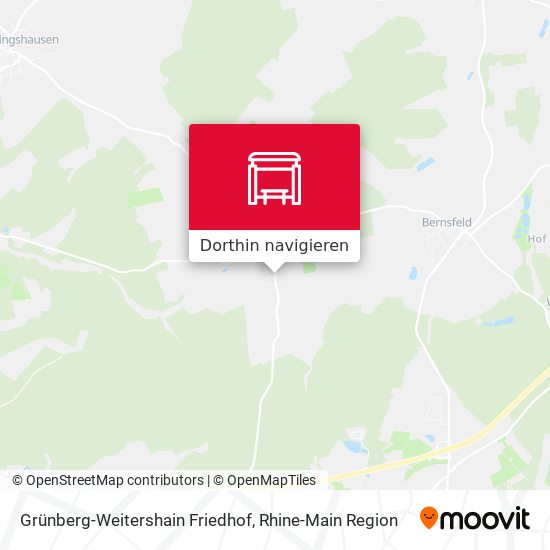 Grünberg-Weitershain Friedhof Karte