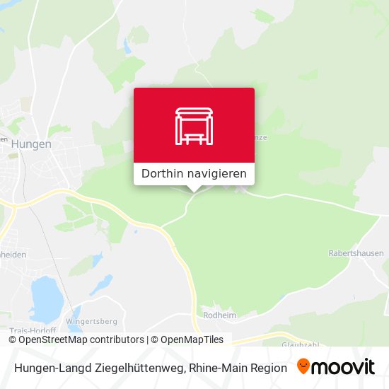 Hungen-Langd Ziegelhüttenweg Karte