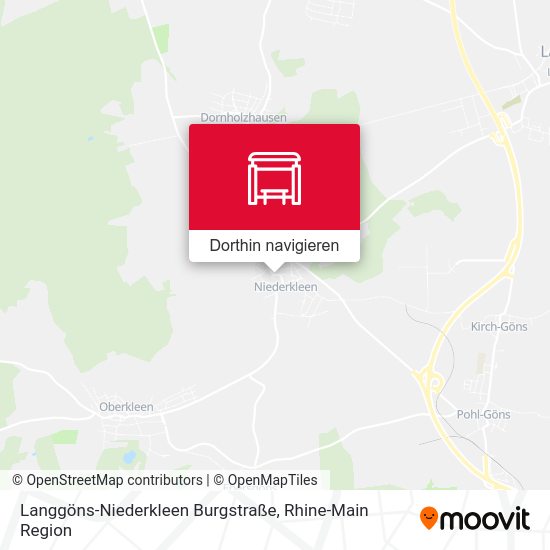 Langgöns-Niederkleen Burgstraße Karte