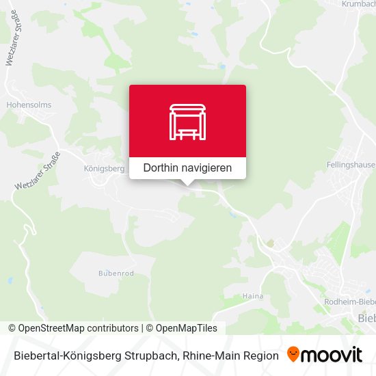 Biebertal-Königsberg Strupbach Karte