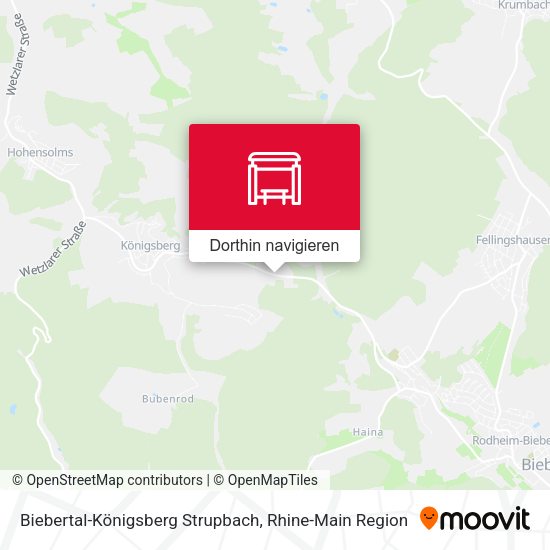 Biebertal-Königsberg Strupbach Karte