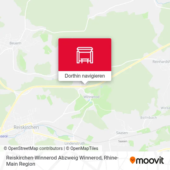 Reiskirchen-Winnerod Abzweig Winnerod Karte