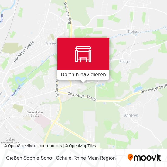 Gießen Sophie-Scholl-Schule Karte