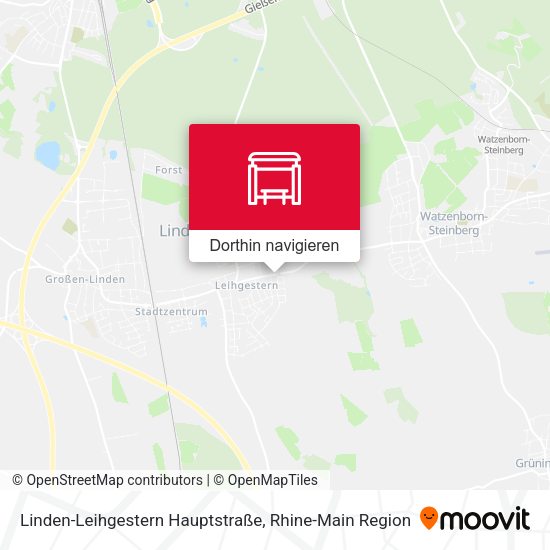 Linden-Leihgestern Hauptstraße Karte
