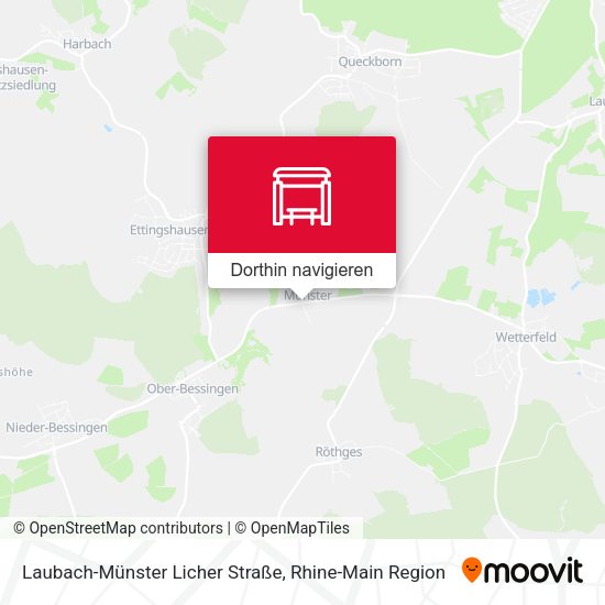 Laubach-Münster Licher Straße Karte