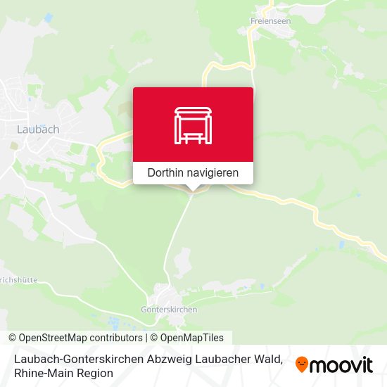 Laubach-Gonterskirchen Abzweig Laubacher Wald Karte